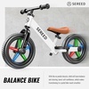 image:imageSEREED Toddler Balance Bike 2 Year Old No Pedal Kids Bicycle Toys for 25 Years Old ToolFree Adjustment Customize Plate with Stickers Gift for 23 Boys Girls WhiteWhite Lighting