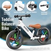 image:imageSEREED Toddler Balance Bike 2 Year Old No Pedal Kids Bicycle Toys for 25 Years Old ToolFree Adjustment Customize Plate with Stickers Gift for 23 Boys Girls WhiteWhite Lighting