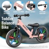image:imageSEREED Toddler Balance Bike 2 Year Old No Pedal Kids Bicycle Toys for 25 Years Old ToolFree Adjustment Customize Plate with Stickers Gift for 23 Boys Girls WhitePink Lighting
