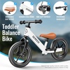 image:imageSEREED Toddler Balance Bike 2 Year Old No Pedal Kids Bicycle Toys for 25 Years Old ToolFree Adjustment Customize Plate with Stickers Gift for 23 Boys Girls WhiteWhite