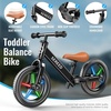 image:imageSEREED Toddler Balance Bike 2 Year Old No Pedal Kids Bicycle Toys for 25 Years Old ToolFree Adjustment Customize Plate with Stickers Gift for 23 Boys Girls WhiteBlack Lighting