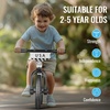 image:imageSEREED Toddler Balance Bike 2 Year Old No Pedal Kids Bicycle Toys for 25 Years Old ToolFree Adjustment Customize Plate with Stickers Gift for 23 Boys Girls WhiteWhite Lighting