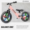 image:imageSEREED Toddler Balance Bike 2 Year Old No Pedal Kids Bicycle Toys for 25 Years Old ToolFree Adjustment Customize Plate with Stickers Gift for 23 Boys Girls WhitePink Lighting