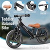 image:imageSEREED Toddler Balance Bike 2 Year Old No Pedal Kids Bicycle Toys for 25 Years Old ToolFree Adjustment Customize Plate with Stickers Gift for 23 Boys Girls WhiteBlack