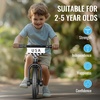 image:imageSEREED Toddler Balance Bike 2 Year Old No Pedal Kids Bicycle Toys for 25 Years Old ToolFree Adjustment Customize Plate with Stickers Gift for 23 Boys Girls WhiteBlack Lighting