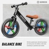 image:imageSEREED Toddler Balance Bike 2 Year Old No Pedal Kids Bicycle Toys for 25 Years Old ToolFree Adjustment Customize Plate with Stickers Gift for 23 Boys Girls WhiteBlack Lighting