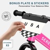 image:imageSEREED Toddler Balance Bike 2 Year Old No Pedal Kids Toy Bike for 25 Years Old ToolFree Adjustment Gift for 23 Girls Customize Plate with 3pcs Stickers BlackRose Pink