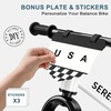 image:imageSEREED Toddler Balance Bike 2 Year Old No Pedal Kids Toy Bike for 25 Years Old ToolFree Adjustment Gift for 23 Girls Customize Plate with 3pcs Stickers BlackWhite