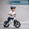 image:imageSEREED Toddler Balance Bike 2 Year Old No Pedal Kids Toy Bike for 25 Years Old ToolFree Adjustment Gift for 23 Girls Customize Plate with 3pcs Stickers BlackWhite