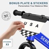image:imageSEREED Toddler Balance Bike 2 Year Old No Pedal Kids Toy Bike for 25 Years Old ToolFree Adjustment Gift for 23 Girls Customize Plate with 3pcs Stickers BlackBlue
