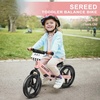 image:imageSEREED Toddler Balance Bike 2 Year Old No Pedal Kids Toy Bike for 25 Years Old ToolFree Adjustment Gift for 23 Girls Customize Plate with 3pcs Stickers BlackPink