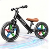 image:imageSEREED Toddler Balance Bike 2 Year Old No Pedal Kids Bicycle Toys for 25 Years Old ToolFree Adjustment Customize Plate with Stickers Gift for 23 Boys Girls WhiteBlack Lighting