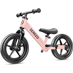 image:imageSEREED Toddler Balance Bike 2 Year Old No Pedal Kids Bicycle Toys for 25 Years Old ToolFree Adjustment Customize Plate with Stickers Gift for 23 Boys Girls WhitePink