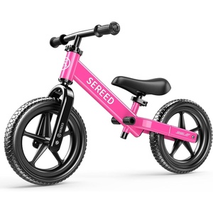 image:imageSEREED Toddler Balance Bike 2 Year Old No Pedal Kids Toy Bike for 25 Years Old ToolFree Adjustment Gift for 23 Girls Customize Plate with 3pcs Stickers BlackRose Pink