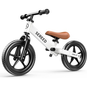 image:imageSEREED Toddler Balance Bike 2 Year Old No Pedal Kids Toy Bike for 25 Years Old ToolFree Adjustment Gift for 23 Girls Customize Plate with 3pcs Stickers BlackWhite