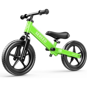 image:imageSEREED Toddler Balance Bike 2 Year Old No Pedal Kids Toy Bike for 25 Years Old ToolFree Adjustment Gift for 23 Girls Customize Plate with 3pcs Stickers BlackGreen