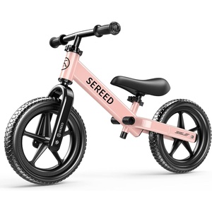 image:imageSEREED Toddler Balance Bike 2 Year Old No Pedal Kids Toy Bike for 25 Years Old ToolFree Adjustment Gift for 23 Girls Customize Plate with 3pcs Stickers BlackPink