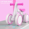 image:imageSEREED Baby Balance Bike for 1 Year Old Boys Girls 1224 Month Toddler Balance Bike 4 Wheels Toddler First Bike First Birthday GiftsRose red