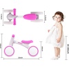image:imageSEREED Baby Balance Bike for 1 Year Old Boys Girls 1224 Month Toddler Balance Bike 4 Wheels Toddler First Bike First Birthday GiftsRose red