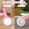image:imageSEREED Colorful Lighting Baby Balance Bike Toys for 1 Year Old Boys Girls 1224 Month Toddler Balance Bike with 4 Silence Wheels First Birthday Gift GreenPink