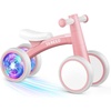 image:imageSEREED Colorful Lighting Baby Balance Bike Toys for 1 Year Old Boys Girls 1224 Month Toddler Balance Bike with 4 Silence Wheels First Birthday Gift GreenPink