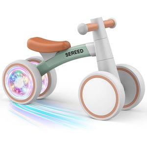 image:imageSEREED Colorful Lighting Baby Balance Bike Toys for 1 Year Old Boys Girls 1224 Month Toddler Balance Bike with 4 Silence Wheels First Birthday Gift GreenGreen