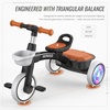 image:imageSEREED Colorful Lighting Toddler Tricycle for 25 Years Old Boys Adjustable SeatampHandlebar Trike Removable Basket Birthday Gift Idea for Kids Ages 2 BlackBlack