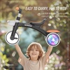image:imageSEREED Colorful Lighting Toddler Tricycle for 25 Years Old Boys Adjustable SeatampHandlebar Trike Removable Basket Birthday Gift Idea for Kids Ages 2 BlackBlack