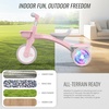 image:imageSEREED Colorful Lighting Toddler Tricycle for 25 Years Old Boys Adjustable SeatampHandlebar Trike Removable Basket Birthday Gift Idea for Kids Ages 2 BlackPink