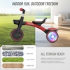 image:imageSEREED Colorful Lighting Toddler Tricycle for 25 Years Old Boys Adjustable SeatampHandlebar Trike Removable Basket Birthday Gift Idea for Kids Ages 2 BlackRed Black