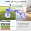 image:imageSEREED Colorful Lighting Toddler Tricycle for 25 Years Old Boys Adjustable SeatampHandlebar Trike Removable Basket Birthday Gift Idea for Kids Ages 2 BlackPurple