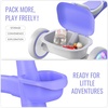 image:imageSEREED Colorful Lighting Toddler Tricycle for 25 Years Old Boys Adjustable SeatampHandlebar Trike Removable Basket Birthday Gift Idea for Kids Ages 2 BlackPurple
