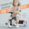image:imageSEREED Colorful Lighting Toddler Tricycle for 25 Years Old Boys Adjustable SeatampHandlebar Trike Removable Basket Birthday Gift Idea for Kids Ages 2 BlackBlack