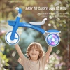 image:imageSEREED Colorful Lighting Toddler Tricycle for 25 Years Old Boys Girls Adjustable SeatampHandlebar Trike Removable Basket Birthday Gift Idea for Kids Ages 2 RedBlue