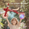 image:imageSEREED Colorful Lighting Toddler Tricycle for 25 Years Old Boys Girls Adjustable SeatampHandlebar Trike Removable Basket Birthday Gift Idea for Kids Ages 2 RedRed