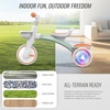 image:imageSEREED Colorful Lighting Toddler Tricycle for 25 Years Old Boys Girls Adjustable SeatampHandlebar Trike Removable Basket Birthday Gift Idea for Kids Ages 2 RedGreen