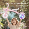 image:imageSEREED Colorful Lighting Toddler Tricycle for 25 Years Old Boys Girls Adjustable SeatampHandlebar Trike Removable Basket Birthday Gift Idea for Kids Ages 2 RedPink