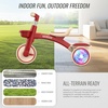 image:imageSEREED Colorful Lighting Toddler Tricycle for 25 Years Old Boys Girls Adjustable SeatampHandlebar Trike Removable Basket Birthday Gift Idea for Kids Ages 2 RedRed